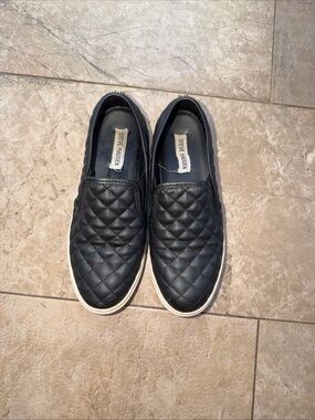 Steve Madden Black Quilted Slip-On Sneakers # Y2K #boho